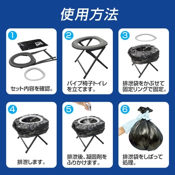 折りたたみ式ポータブルトイレ(簡易トイレ10セット付き) ブレイン