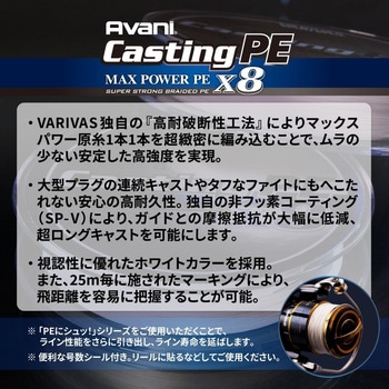 キャスティングPE MAXパワー X8 VARIVAS