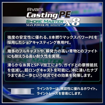 キャスティングPEマックスパワーX8ショアマスター 200m VARIVAS