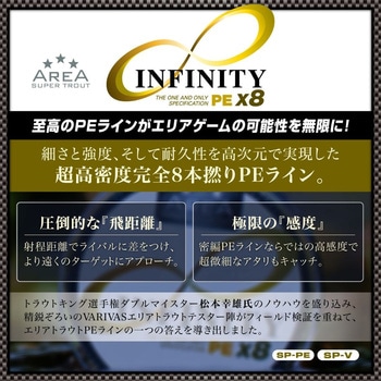 スーパートラウトエリア インフィニティPE X8 75m VARIVAS