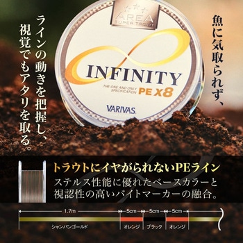 スーパートラウトエリア インフィニティPE X8 75m VARIVAS