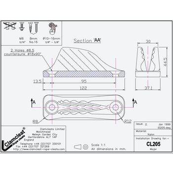 クラムクリート CL205 Clamcleat