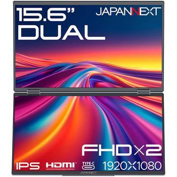 液晶ディスプレイ 15.6型/1920×1080/miniHDMI×2、USB-C×1/ブラック/スピーカー有/2年保証 JAPANNEXT