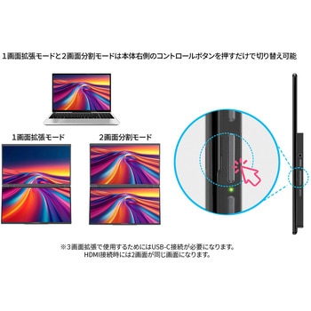 液晶ディスプレイ 15.6型/1920×1080/miniHDMI×2、USB-C×1/ブラック/スピーカー有/2年保証 JAPANNEXT