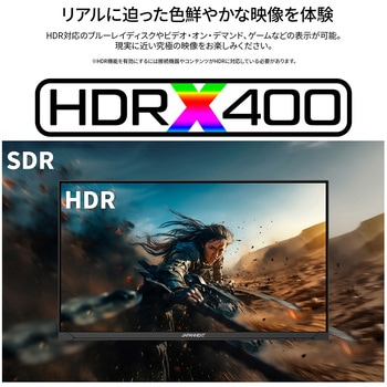 ゲーミング液晶ディスプレイ 23.8型/1920×1080/DP、HDMI、USB-C×1/ブラック/スピーカー有/2年保証 - JAPANNEXT
