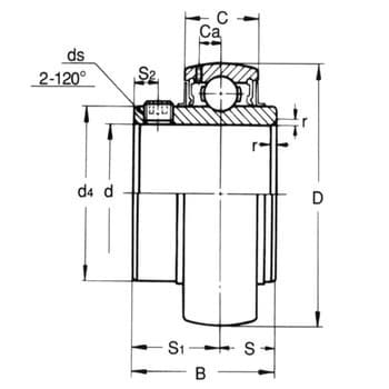 UC316 ユニット用玉軸受(重荷重用) 1個 旭精工 【通販サイトMonotaRO】