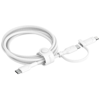 BoostCharge 2-in-1 USB-C & ライトニングケーブル ホワイト BELKIN(ベルキン)