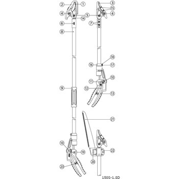 150S/150Zパイプ先端具ネジ付 アルスコーポレーション