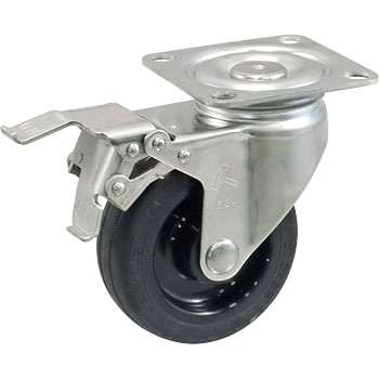 ステンレス 315S・自在車(ナイロンホイール・ゴム(B入)車) ストッパー付き ハンマーキャスター