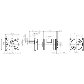 DCギアドモータ TP-3640H-PHタイプ スリーピース