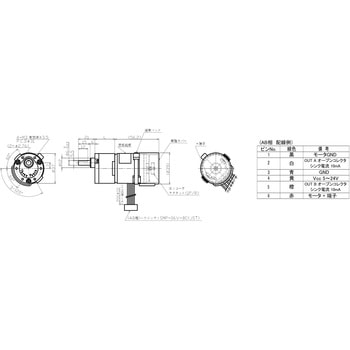 DCギアドモータ TP-3640F-KJ(エンコーダ付) スリーピース