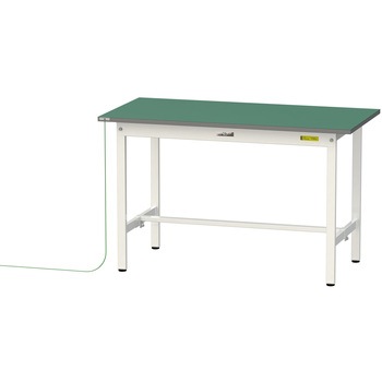 軽量作業台/耐荷重150kg_導電性ゴムマット+アース付き_固定式_ワークテーブル150シリーズ 山金工業
