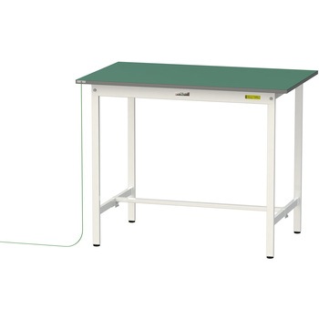 軽量作業台/耐荷重150kg_導電性ゴムマット+アース付き_固定式_ワークテーブル150シリーズ 山金工業