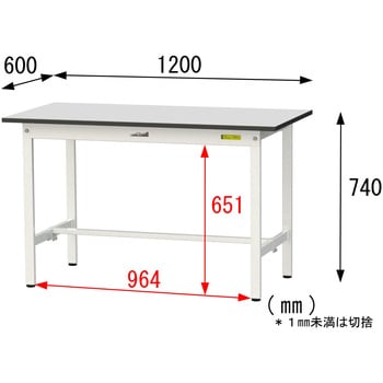 軽量作業台/耐荷重150kg_固定式_RoHS2指令対応塩ビシート天板_ワークテーブル150シリーズ 山金工業