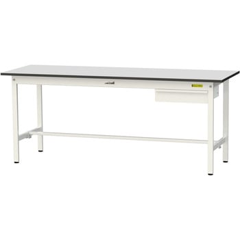 軽量作業台/耐荷重150kg_引き出し付き固定式_RoHS2指令対応塩ビシート天板_ワークテーブル150シリーズ 山金工業