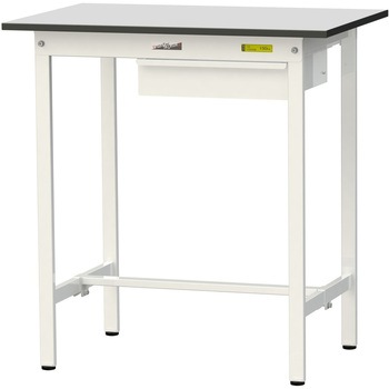 軽量作業台/耐荷重150kg_引き出し付き固定式_RoHS2指令対応塩ビシート天板_ワークテーブル150シリーズ 山金工業