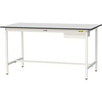 軽量作業台/耐荷重150kg_引き出し付き固定式_RoHS2指令対応塩ビシート天板_ワークテーブル150シリーズ 山金工業