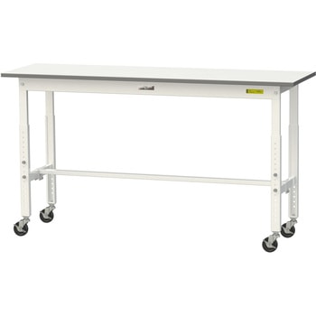 軽量作業台/耐荷重128kg_高さ調整移動式H685～985_ワークテーブル150シリーズ 山金工業