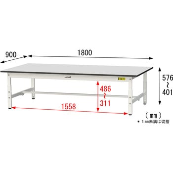 軽量作業台/耐荷重150kg_高さ調整_RoHS2指令対応塩ビシート天板_ワークテーブル150シリーズ 山金工業