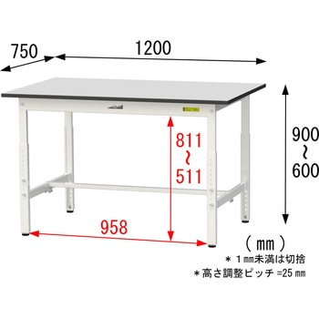 軽量作業台/耐荷重150kg_高さ調整_RoHS2指令対応塩ビシート天板_ワークテーブル150シリーズ 山金工業