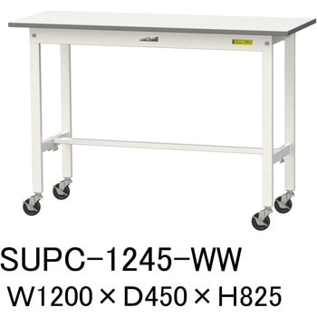 軽量作業台/耐荷重128kg_移動式H825_ワークテーブル150シリーズ 山金工業