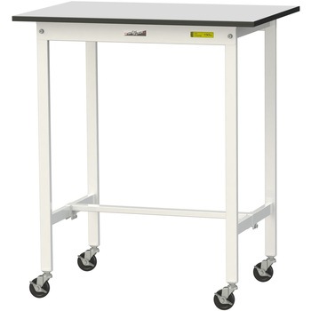 軽量作業台/耐荷重128kg_移動式_RoHS2指令対応塩ビシート天板_ワークテーブル150シリーズ 山金工業