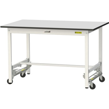 軽量作業台/耐荷重150kg_ワンタッチ移動式_RoHS2指令対応塩ビシート天板_ワークテーブル150シリーズ 山金工業