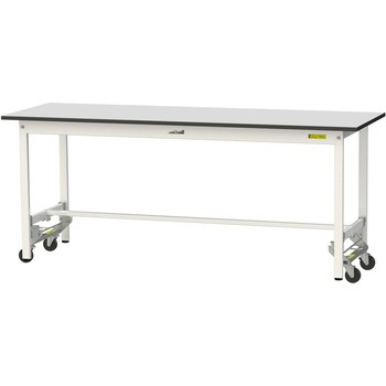 軽量作業台/耐荷重150kg_ワンタッチ移動式_RoHS2指令対応塩ビシート天板_ワークテーブル150シリーズ 山金工業