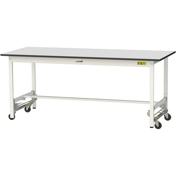 軽量作業台/耐荷重150kg_ワンタッチ移動式_RoHS2指令対応塩ビシート天板_ワークテーブル150シリーズ 山金工業