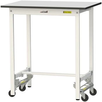 軽量作業台/耐荷重150kg_ワンタッチ移動式_RoHS2指令対応塩ビシート天板_ワークテーブル150シリーズ 山金工業