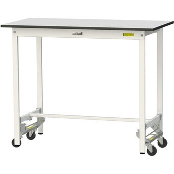 軽量作業台/耐荷重150kg_ワンタッチ移動式_RoHS2指令対応塩ビシート天板_ワークテーブル150シリーズ 山金工業