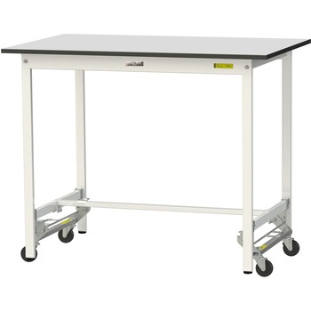 軽量作業台/耐荷重150kg_ワンタッチ移動式_RoHS2指令対応塩ビシート天板_ワークテーブル150シリーズ 山金工業
