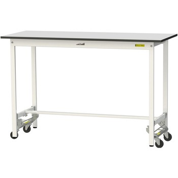 軽量作業台/耐荷重150kg_ワンタッチ移動式_RoHS2指令対応塩ビシート天板_ワークテーブル150シリーズ 山金工業