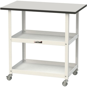 軽量作業用/天板付き150ワゴン_耐荷重50kg_RoHS2指令対応塩ビシート天板_ワークテーブル150シリーズ 山金工業