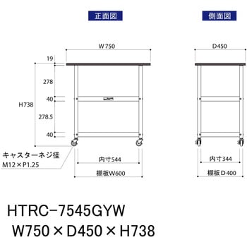 軽量作業用/天板付き150ワゴン_耐荷重50kg_RoHS2指令対応塩ビシート天板_ワークテーブル150シリーズ 山金工業