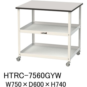 軽量作業用/天板付き150ワゴン_耐荷重50kg_RoHS2指令対応塩ビシート天板_ワークテーブル150シリーズ 山金工業