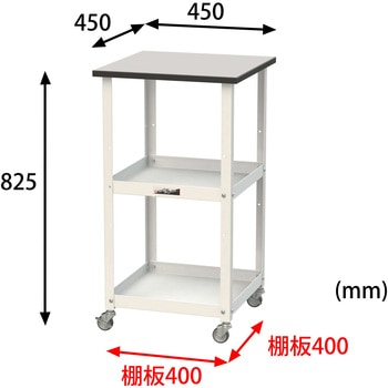 軽量作業用/天板付き150ワゴン_耐荷重50kg_RoHS2指令対応塩ビシート天板_ワークテーブル150シリーズ 山金工業