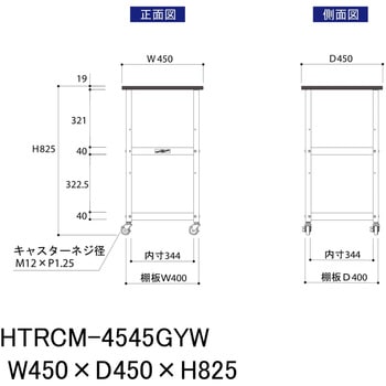 軽量作業用/天板付き150ワゴン_耐荷重50kg_RoHS2指令対応塩ビシート天板_ワークテーブル150シリーズ 山金工業