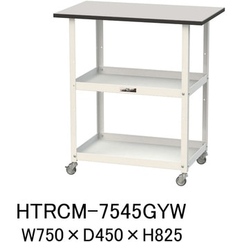 軽量作業用/天板付き150ワゴン_耐荷重50kg_RoHS2指令対応塩ビシート天板_ワークテーブル150シリーズ 山金工業