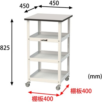 軽量作業用/天板付き150ワゴン_耐荷重50kg_RoHS2指令対応塩ビシート天板_ワークテーブル150シリーズ 山金工業
