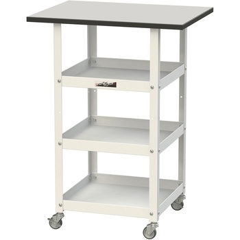 軽量作業用/天板付き150ワゴン_耐荷重50kg_RoHS2指令対応塩ビシート天板_ワークテーブル150シリーズ 山金工業