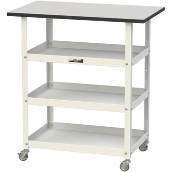 軽量作業用/天板付き150ワゴン_耐荷重50kg_RoHS2指令対応塩ビシート天板_ワークテーブル150シリーズ 山金工業