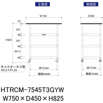 軽量作業用/天板付き150ワゴン_耐荷重50kg_RoHS2指令対応塩ビシート天板_ワークテーブル150シリーズ 山金工業