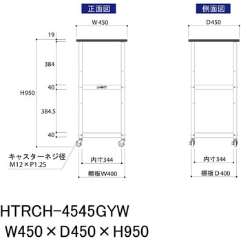軽量作業用/天板付き150ワゴン_耐荷重50kg_RoHS2指令対応塩ビシート天板_ワークテーブル150シリーズ 山金工業
