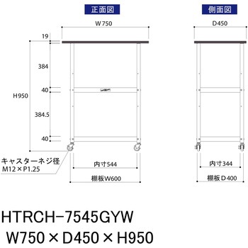 軽量作業用/天板付き150ワゴン_耐荷重50kg_RoHS2指令対応塩ビシート天板_ワークテーブル150シリーズ 山金工業