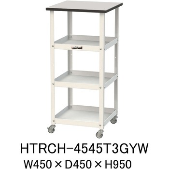 軽量作業用/天板付き150ワゴン_耐荷重50kg_RoHS2指令対応塩ビシート天板_ワークテーブル150シリーズ 山金工業