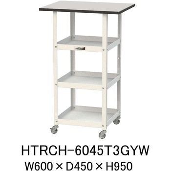 軽量作業用/天板付き150ワゴン_耐荷重50kg_RoHS2指令対応塩ビシート天板_ワークテーブル150シリーズ 山金工業
