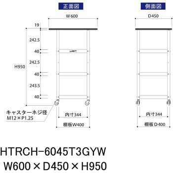 軽量作業用/天板付き150ワゴン_耐荷重50kg_RoHS2指令対応塩ビシート天板_ワークテーブル150シリーズ 山金工業