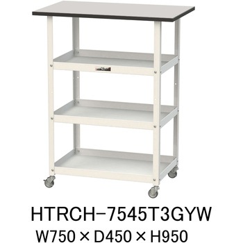 軽量作業用/天板付き150ワゴン_耐荷重50kg_RoHS2指令対応塩ビシート天板_ワークテーブル150シリーズ 山金工業