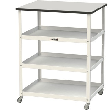軽量作業用/天板付き150ワゴン_耐荷重50kg_RoHS2指令対応塩ビシート天板_ワークテーブル150シリーズ 山金工業